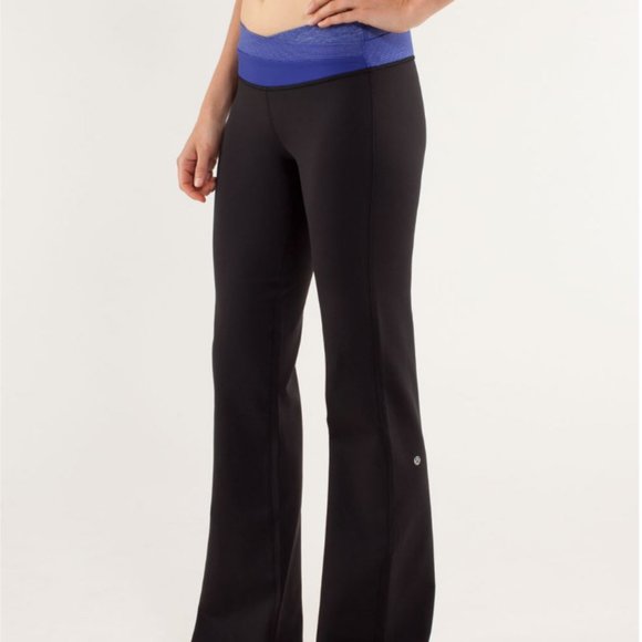 Lululemon Astro Pant Black/Tonka Stripe Pigment Blue 8 - Picture 3 of 16